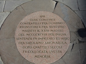 Plaque at the site of execution